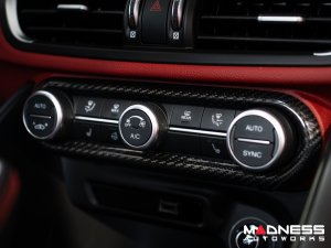 Alfa Romeo Giulia Air Conditioning Dash Bezel - Carbon Fiber - '20+ models - Feroce Carbon